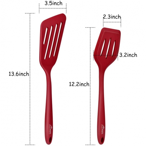 Hotec Silikon Spatula Seti (2 Para)(Krmz)