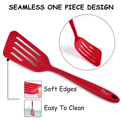 Hotec Silikon Spatula Seti (2 Para)(Krmz)