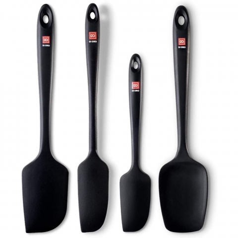 di Oro Living Silikon Spatula Seti (4 Para)(Siyah)