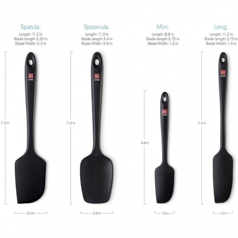 di Oro Living Silikon Spatula Seti (4 Para)(Siyah)