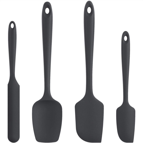 U-Taste Silikon Spatula Seti (Siyah)(4 Adet)