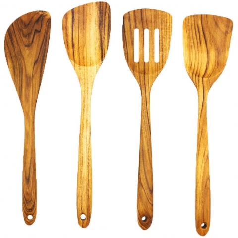 Tectona Teak Haus Ahap Spatula Set (4 Para)