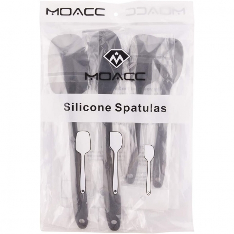 MOACC Silikon Spatula Set (Siyah)(4 Adet)