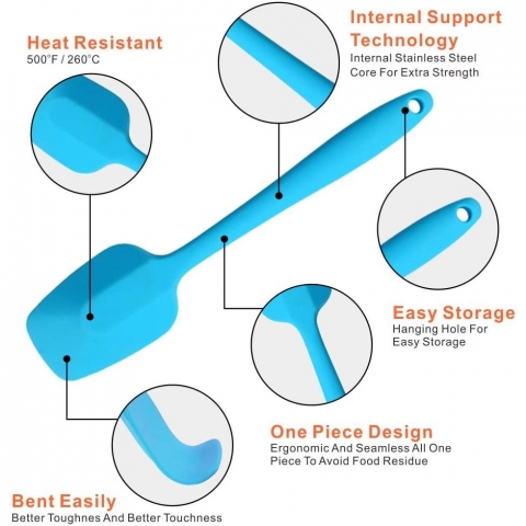 MOACC Silikon Spatula Set (Mavi)(4 Adet)