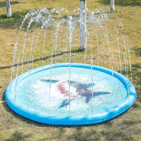 QPAU Sprinkler ime ocuk Su Oyun Mat (Kpekbal)(172cm)