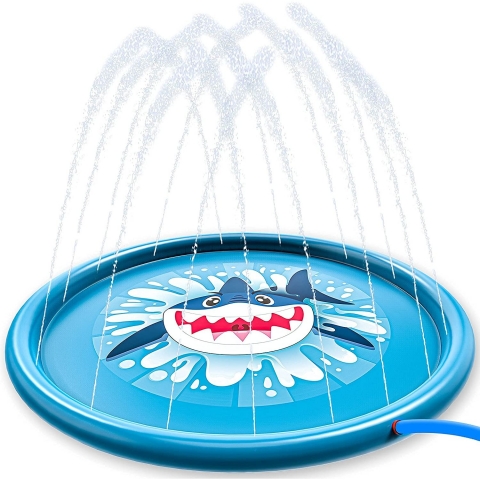 QPAU Sprinkler ime ocuk Su Oyun Mat (Kpekbal)(172cm)