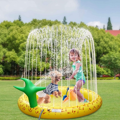 Ancesfun Sprinkler ocuk ime Su Oyun Mat (Ananas)(170cm)