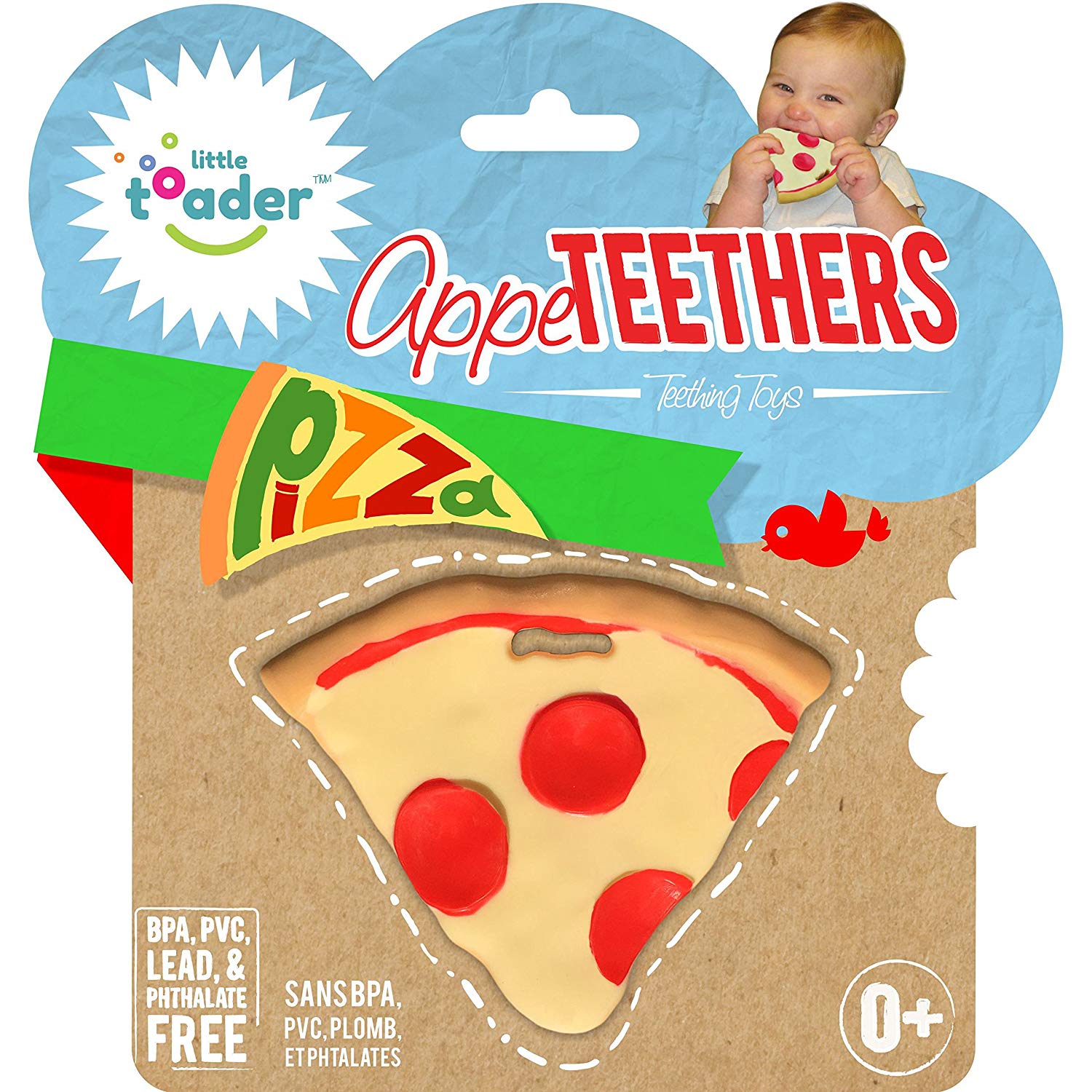 Little Toader Pizza Dilimi Bebek Diş Kaşıyıcı 13370