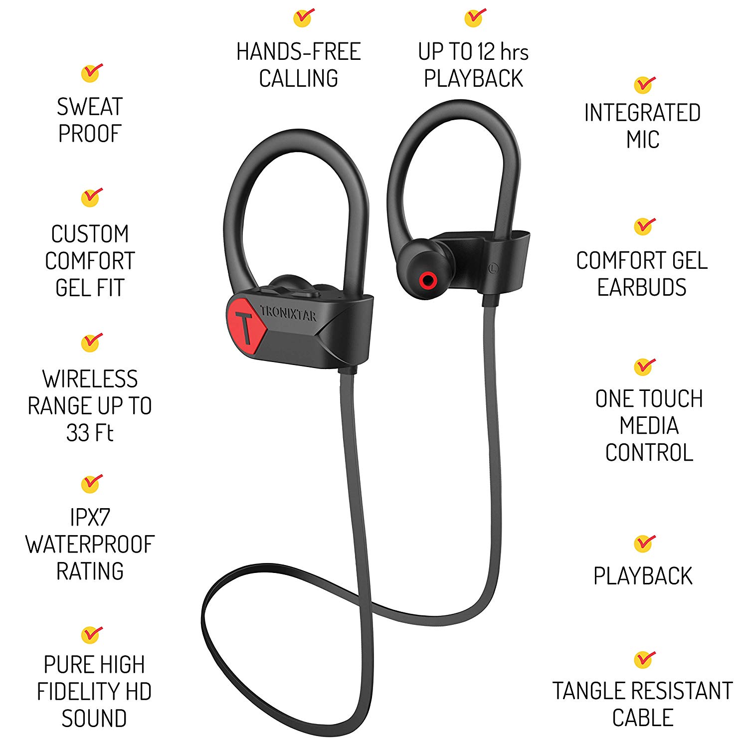 tronixtar wireless sports earphones