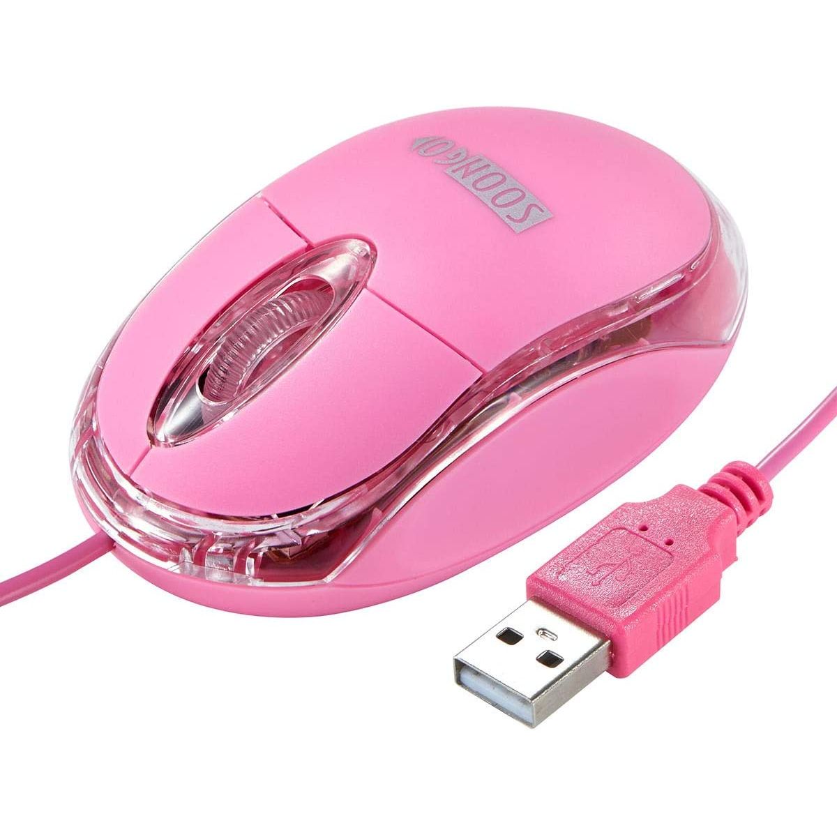 Soon Go Mini Usb Optical Kablolu Mouse 2 Adet Pembe Mavi 42599