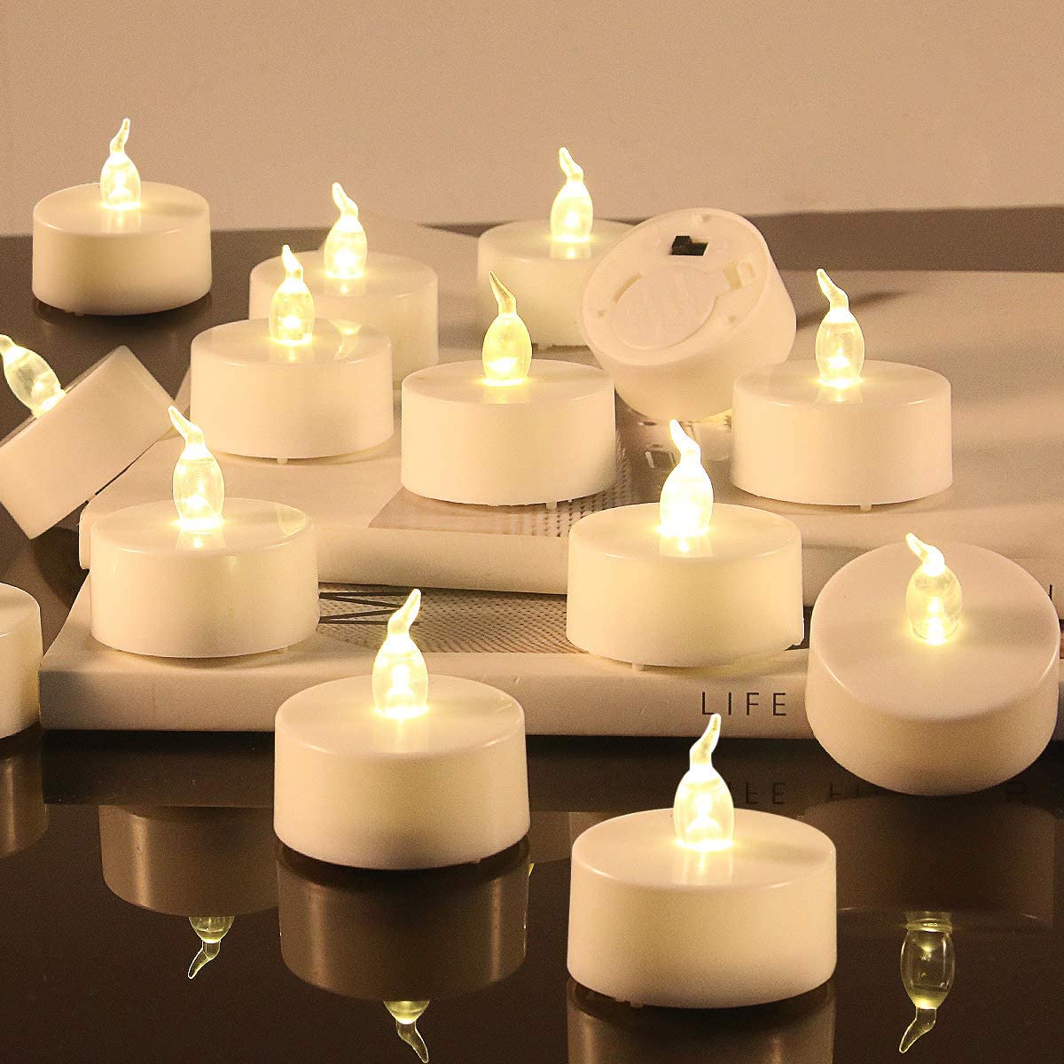 White Flameless Tea Lights + Reviews