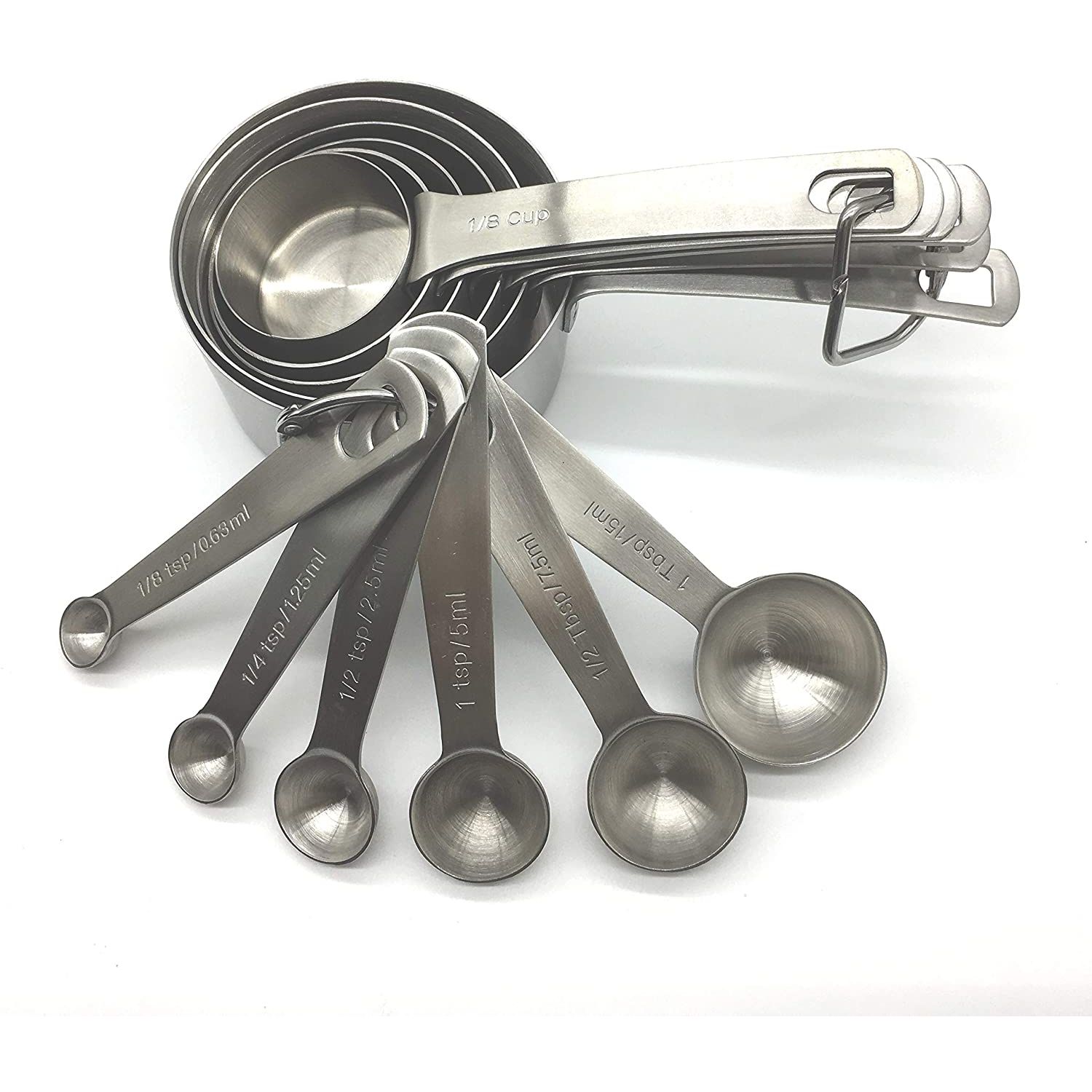 Stainless Steel Measuring Cups and Spoons Set of 13 - Chopnotch