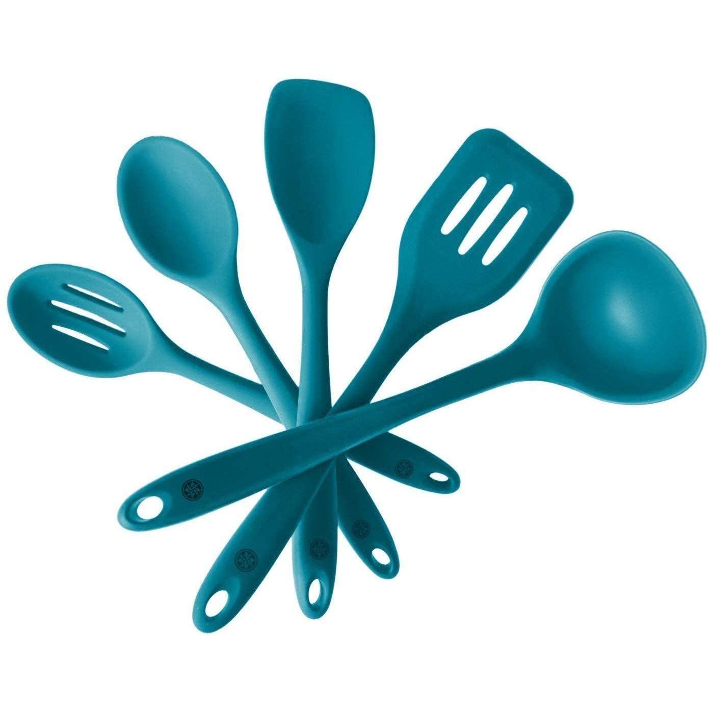 DAILY KISN 5 PCS Silicone Kitchen Utensils Set