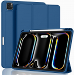 ZryXal Kalem Blmeli iPad Pro M4 Klf (11 in)-Navy Blue