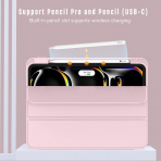 ZryXal Kalem Blmeli iPad Pro M4 Klf (11 in)-Pink 