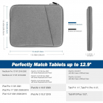 MoKo Su Geirmez Tablet antas (9/11 in)-Light Gray