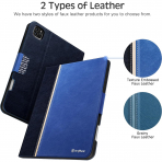 KingBlanc Deri iPad Pro M4 Klf (13 in)-Navy Blue