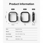 Rin gke Apple Watch 10 42mm Bumper Klf-Clear Matte Black