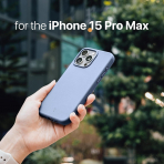 TineeOwl Manyetik iPhone 15 Pro Klf-Navy Blue