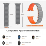 TiMOVO Apple Watch 41mm Manyetik Kay-Black Orange