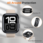 Amizee Apple Watch 10 42mm Bumper Klf-Black 