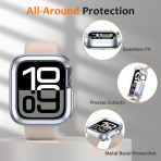 Amizee Apple Watch 10 42mm Bumper Klf-Silver 