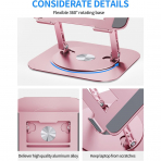 AOEVI Ayarlanabilir Laptop Stand (16 in)-Pink