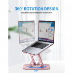 AOEVI Ayarlanabilir Laptop Stand (16 in)-Pink