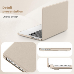 Batianda MacBook Pro M4 Kickstandl Klf (14 in)-Khaki