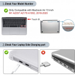 BlueSwan MacBook Air effaf Klf (13 in)-Frosted Clear(Clear Bumper)