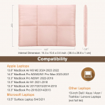 FINPAC Puffy MacBook Pro M3/M2/M1 Uyumlu anta(14 in)-Rose Gold