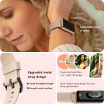 FITVII Health Fitness Tracker Akll Saat-Rose Gold