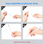 Fintie Silikon Apple Pencil Pro Klf-White