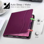 Fintie Folio Kalem Blmeli iPad Pro Klf (13 in)-Purple