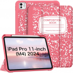 Fintie Apple iPad Pro M4 SlimShell Klf (11 in)-Composition Book Pink