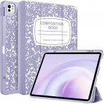 Fintie Kalem Blmeli iPad Pro Klf (13 in)-Composition Book Lilac