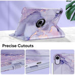 Fintie Apple iPad Mini 7 Rotating Klf -Lilac Marble 