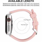 Fullmosa Apple Watch Silikon Kay (41/40/38mm)-Pale Pink 