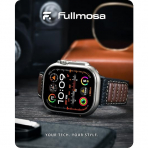 Fullmosa Apple Watch/Ultra Deri Kay (49/45/44/42mm)-Black