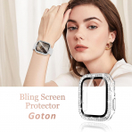 Goton Apple Watch 10 42mm Bumper Klf -Silver