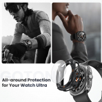 Goton Galaxy Watch Ultra 47mm Bumper Klf-Black Orange