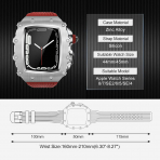 HUALIMEI Apple Watch 9 Kay(44/45mm)-Silver Red