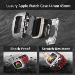 HUALIMEI Apple Watch 9 Kay(44/45mm)-Silver Red