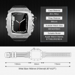 HUALIMEI Apple Watch 9 Kay(44/45mm)-Silver Black