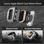 HUALIMEI Apple Watch 9 Kay(44/45mm)-Silver Black