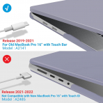 IBENZER MacBook Pro Klf (16 in)-Lavender Gray