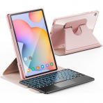 INFILAND Galaxy Tab S6 Lite Klavyeli Klf-Pink