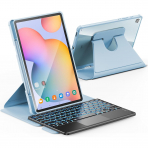 INFILAND Galaxy Tab S6 Lite Klavyeli Klf-Blue