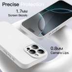 JETech Apple iPhone 16 Pro Manyetik Silikon Klf -White