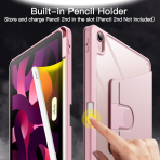 JETech Rotating iPad Air 6.Nesil Klf (11 in)-Pink 